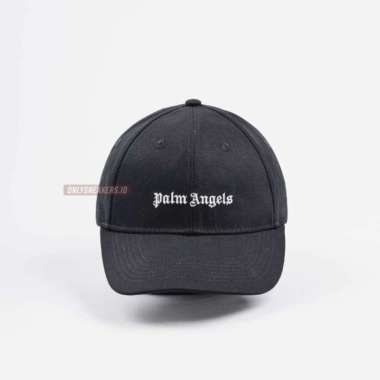 PALM ANGELS CLASSIC LOGO CAP BLACK SILVER