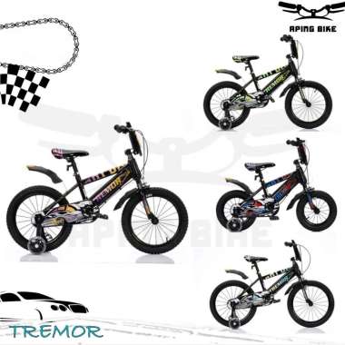 Sepeda Tremor RACER TM-1601 12" 16" 18" Sepeda Anak Sepeda BMX 16 Inch Kuning Biru