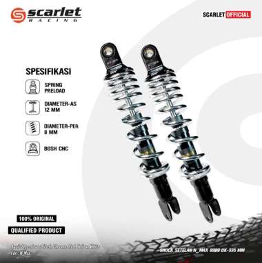 Scarlet Racing - Shock Shockbreaker STLN 8989 Nmax N-Max CHROME