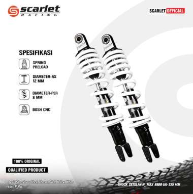 Scarlet Racing - Shock Shockbreaker STLN 8989 Nmax N-Max WHITE