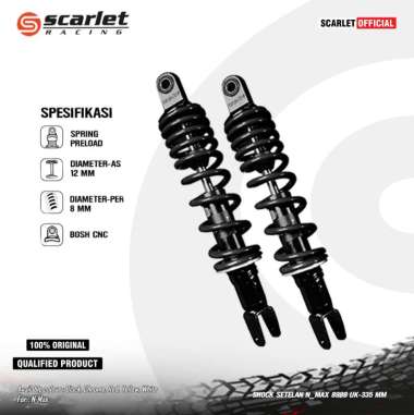 Scarlet Racing - Shock Shockbreaker STLN 8989 Nmax N-Max BLACK