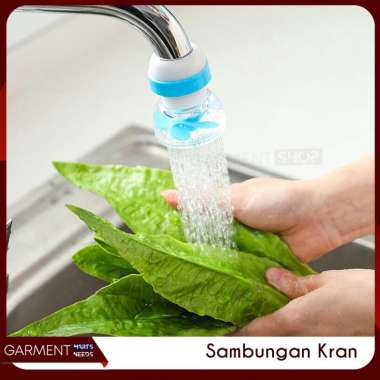Filter Sambungan Kran Saluran Air Wastafel Dapur Kamar Mandi Putar Tarik Fleksibel Waterfall BIRU