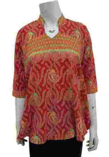 Arjuna Weda Blouse Batik Bunga Turi 21265127 - Merah M
