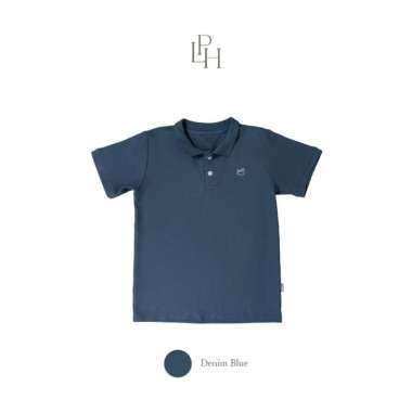 Little Palmerhaus Basic Polo 11.0 Kaos Polo Anak 1 tahun Denim Blue