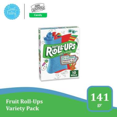 Fruit Roll-Ups Variety Pack 141gr / 5oz - Snack Gulung dengan 10 Rolls Fruit Roll Ups