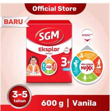 Promo Harga SGM Eksplor 3+ Susu Pertumbuhan Vanila 600 gr - Blibli