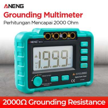 ANENG Digital Earth Tester Grounding Multimeter - MH14 Hitam Hijau