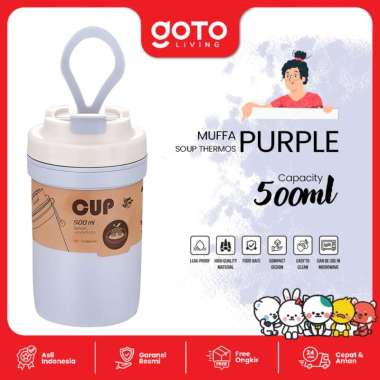Goto Muffa Soup Thermos Tempat Bekal Tahan Panas Termos Sup 500ML PURPLE