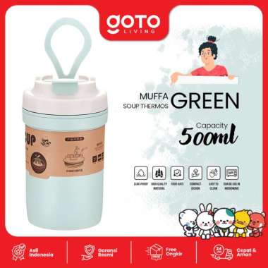 Goto Muffa Soup Thermos Tempat Bekal Tahan Panas Termos Sup 500ML GREEN