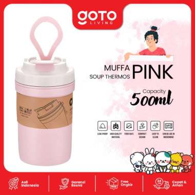 Goto Muffa Soup Thermos Tempat Bekal Tahan Panas Termos Sup 500ML PINK