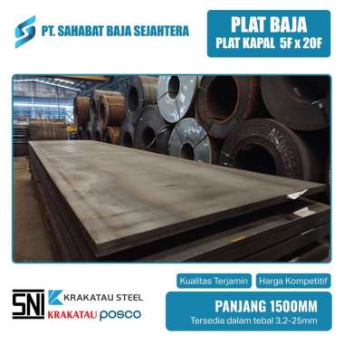 Plat Kapal 5 ft X 20 ft - Plat Hitam 1500 X 6000 6 MM