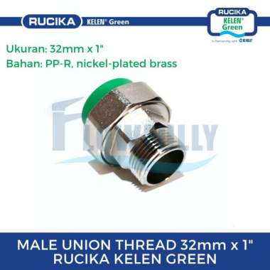 MALE THREADED UNION 32 X 1 PPR RUCIKA KELEN GREEN WAVIN TIGRIS WATER MOOR 32 MM DRAT LUAR 1 INCH WAT