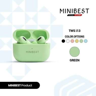 i13 TWS inpods Macaron Headset Bluetooth Earphone Wireless TMS I13 HIJAU