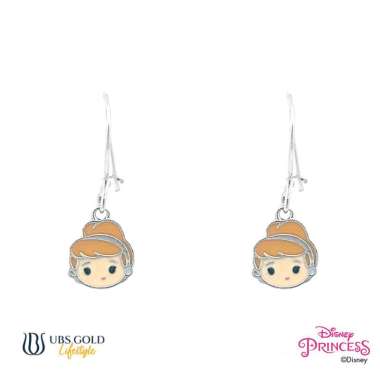 UBS Gold Anting Emas Anak Disney Princess Cinderella - Aay0108 - 17k White Gold