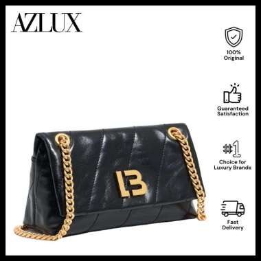 Small Black Leather Bag Flap