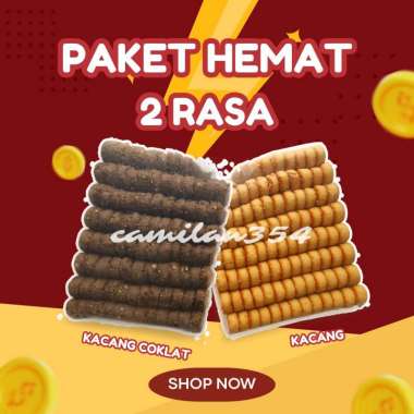 [PAKET 2 RASA 500GR] Kue Kacang Dan Kue Kacang Coklat By Aulia Royana - / Kue Kering Rasa Coklat dan