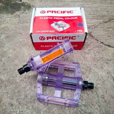 Pedal Transparan As Besar 9/16 Sepeda Fixie MTB Lipat Ungu