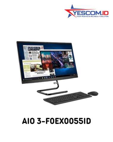 PC LENOVO AIO 3-22ADA05 (F0EX0055ID) BLACK : AMD RYZEN 3-3250U,2X4GB DDR4,1TB HDD,INTEGRATED GRAPHIC