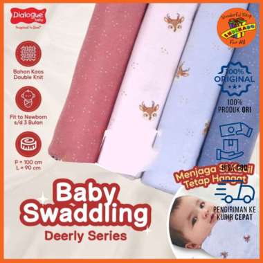 DIALOGUE Baby Bedong Segi Isi 4 Deerly Series DLB4241 | Bedong Bayi