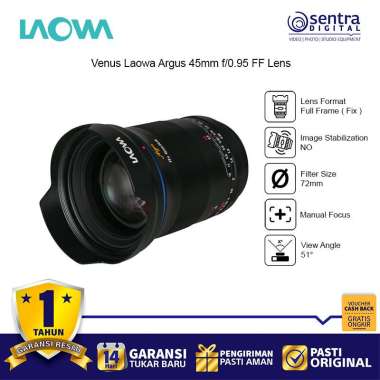 Venus Optics Laowa Argus 45mm f/0.95 Full Frame Manual Lens | Lensa 45 mm f0.95 FF X01 Canon RF