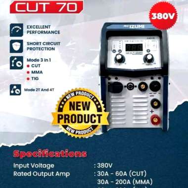IZUMI CUT 70 Plasma Cutting - Mesin Las Potong Besi Cutter CUT70 Inverter Welding Machine