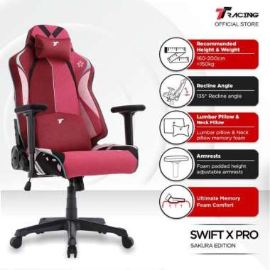 TTRacing Swift X Pro Air Threads Fabric Gaming Chair Kursi Video Game Naruto One Piece TT Racing KUR