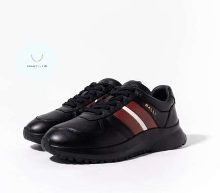Bally Darsyl Sneakers Pria - Hitam Kulit Sapi, Sol Karet Vibram