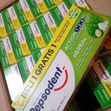 Promo Harga Pepsodent Pasta Gigi Action 123 Herbal 190 gr - Blibli