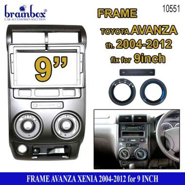 Frame Head Unit Toyota Avanza 2004-2012 Daihatsu Xenia 9 Inch Bingkai Panel TV Mobil Plug and Play C