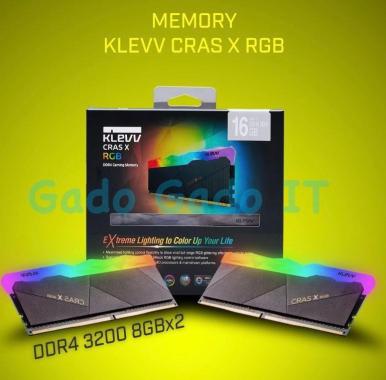 MEMORY RAM KOMPUTER KLEVV CRAS X RGB DDR4 3200MHz 2X8GB-(16GB)