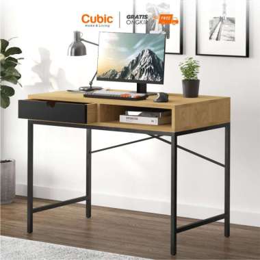 Cubic Meja Kerja Rumah / Meja Komputer Industrial Minimalis / YAGI MK 100 J