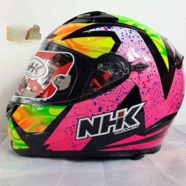 Helm Full Face Rx9 Karel Abraham Winter Black Pink Hitam Pink Corak XL