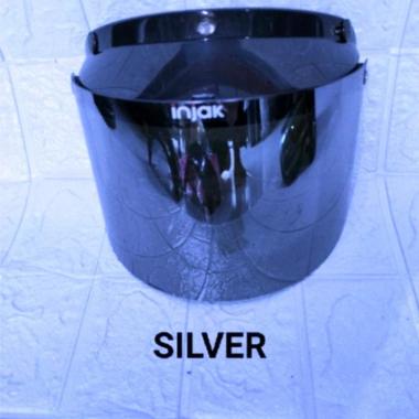 Kaca Helm Bogo Retro Cargloss Flat Datar Merk INJAK SILVER
