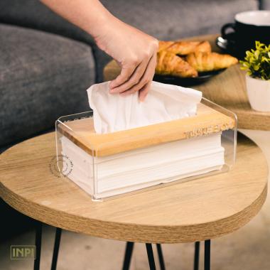 INPI - Kotak Tisu Kayu Minimalis Tempat Tisu Cafe
