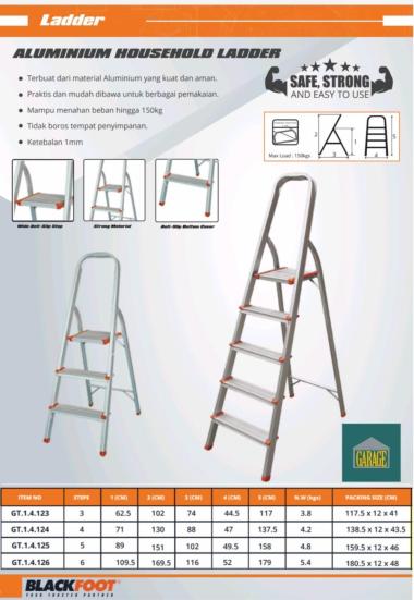 BLACKFOOT TANGGA LIPAT ALUMINIUM type A 5 STEPS