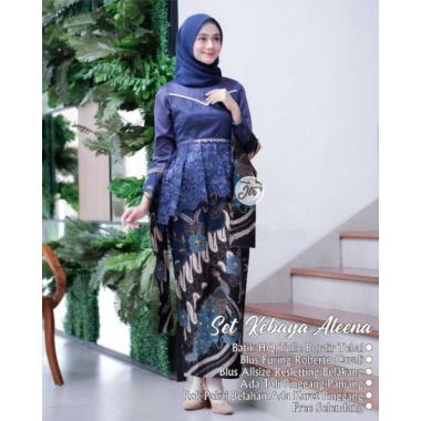 Set Kebaya Aleena Kebaya Wisuda Kebaya Lamaran Tunangan Exclusive Kebaya navy