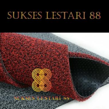 Keset Karpet PVC Mie Bihun Premium Meteran MERAH HITAM