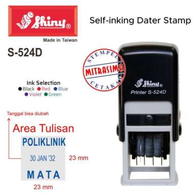 Shiny R524d Jual Stempel Shiny R-524d ( R524d Bulat Dengan Tanggal Tipe R 524d ) Di ...