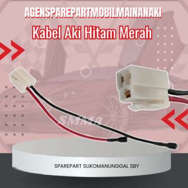 Kabel Socket Aki Hitam Merah Mobil Mainan Aki