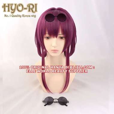 READY STOCK STYLED - WIG KAFKA COSPLAY GAME HONKAI STAR RAIL WIG WANITA PANJANG SEDANG MEDIUM LURUS