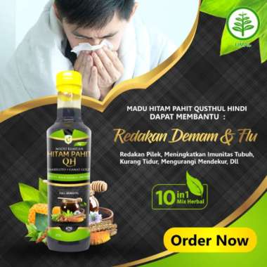 FOM Madu Hitam123 Pahit123 Qusthul Hindi 470 Gram