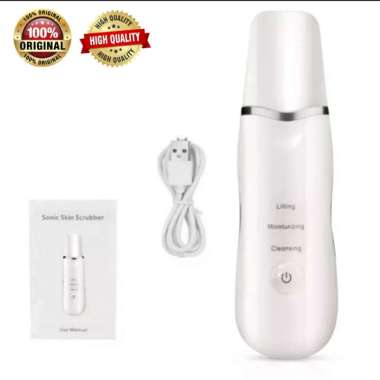 HIGH QUALITY ULTRASONIC SKIN SCRUBBER ALAT ELEKTRIK PEMBERSIH MENDALAM PORI-PORI KOMEDO BINTIK HITAM