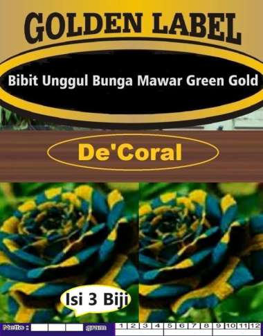 Bibit Unggul Bunga Mawar Green Gold|Biji Bibit Mawar Langka Hijau Gold