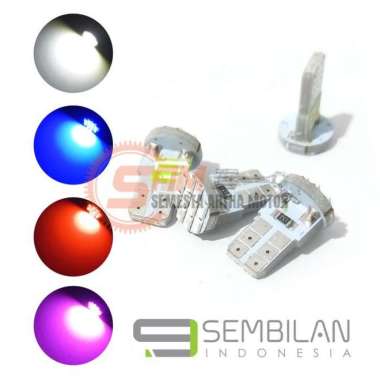 Lampu Sen Senja Luminos T10 10 Mata LED Bohlam Kota Speedometer Motor Blue