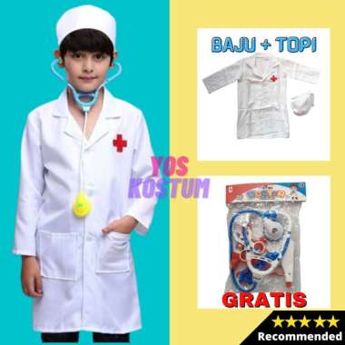 KOSTUM PROFESI ANAK DOKTER KECIL BAJU LAKI LAKI PEREMPUAN TK - 160