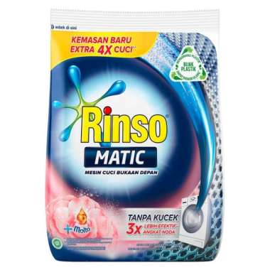 Promo Harga RINSO Detergent Matic Powder Front Load + Molto 1000 gr - Blibli