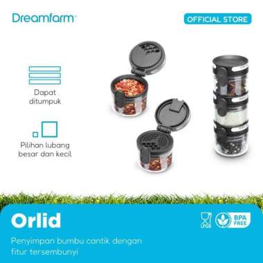 Dreamfarm Orlid - Stackable Spice Jar in Black
