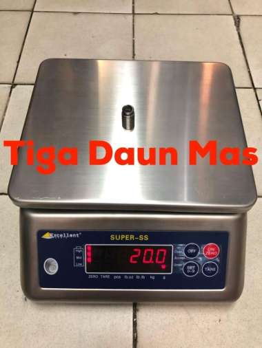 Timbangan meja anti air Excellent / Timbangan water proof Excellent Super SS 30 kg
