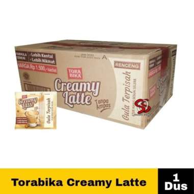 Torabika Creamy Latte Gula Terpisah [1 Dus/12 Renceng/10 Sachet ]