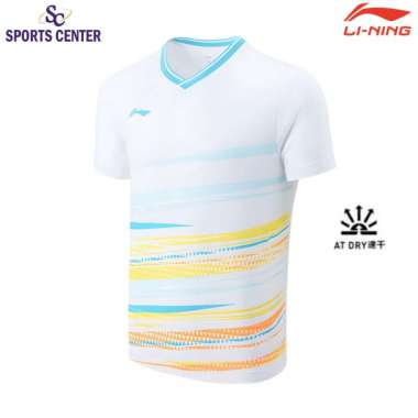 New Kaos / Jersey Badminton Lining ATDRY Player Series AAYT577-3 White XXL